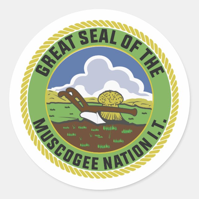  muscogee flag-great seal of the muscogee (Front)