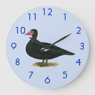 Muscovy Black Drake Large Clock
