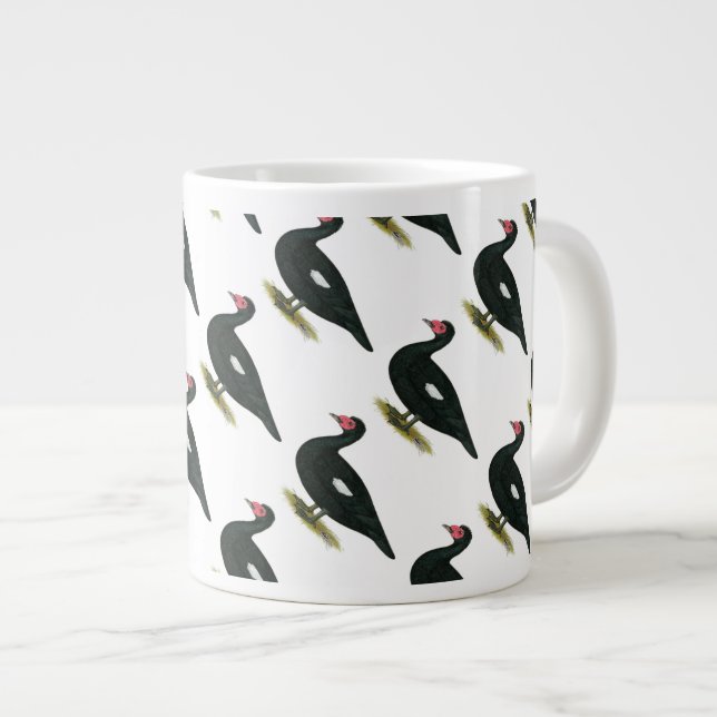 Muscovy Black  Drake Large Coffee Mug (Front Right)