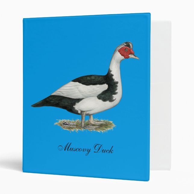 Muscovy Black Pied Drake Binder (Front/Inside)