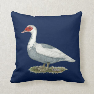 Muscovy Blue Pied Duck Throw Pillow