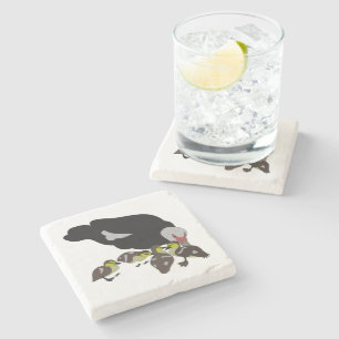 Muscovy Duck and Adorable Duckling Stone Coaster