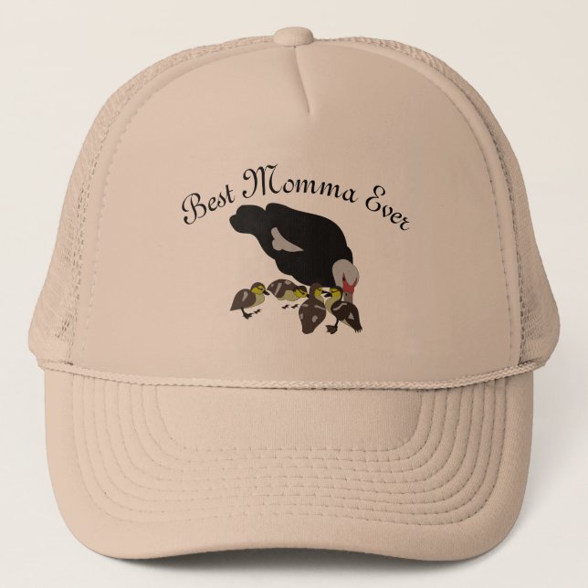 Muscovy Duck and Adorable Duckling Trucker Hat (Front)