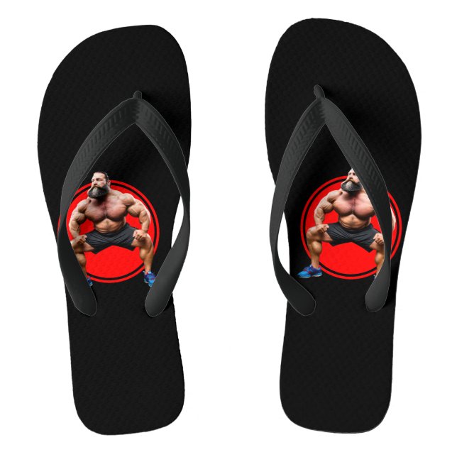Muscular Bearded Flip Flops (Footbed)