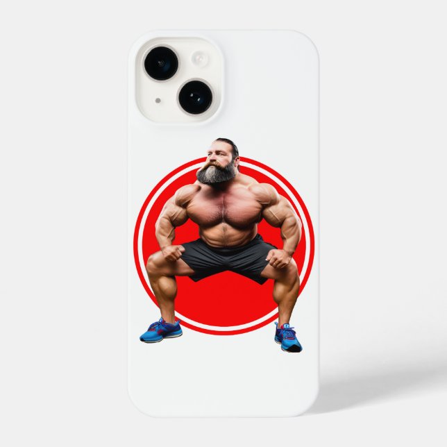 Muscular Bearded iPhone Case (Back)