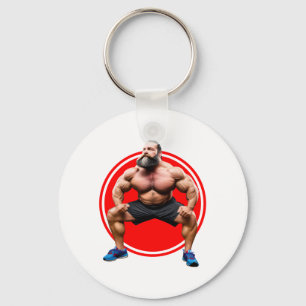 Muscular Bearded Keychain
