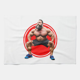 Muscular Bearded Kitchen Towel
