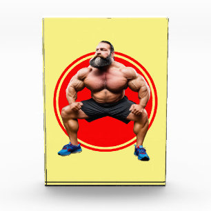 Muscular Bearded Photo Block