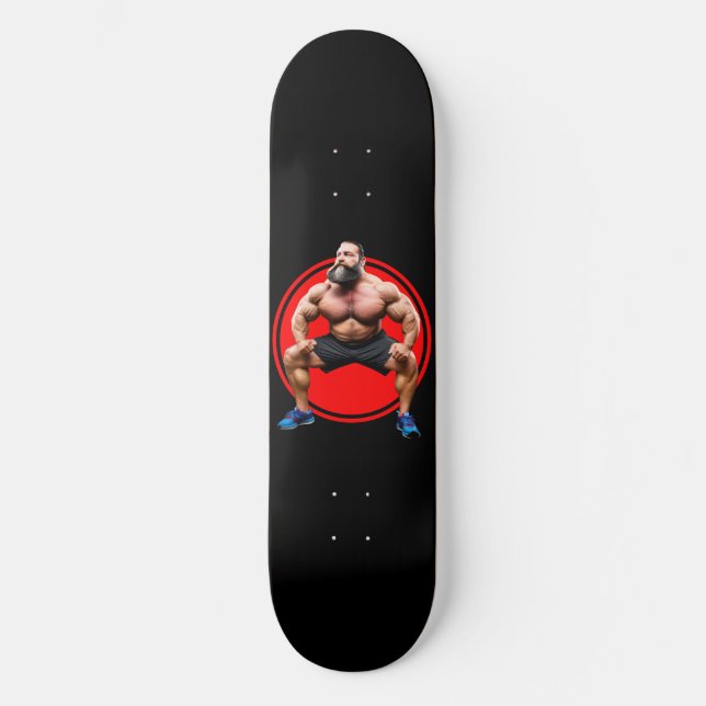 Muscular Bearded Skateboard (Front)