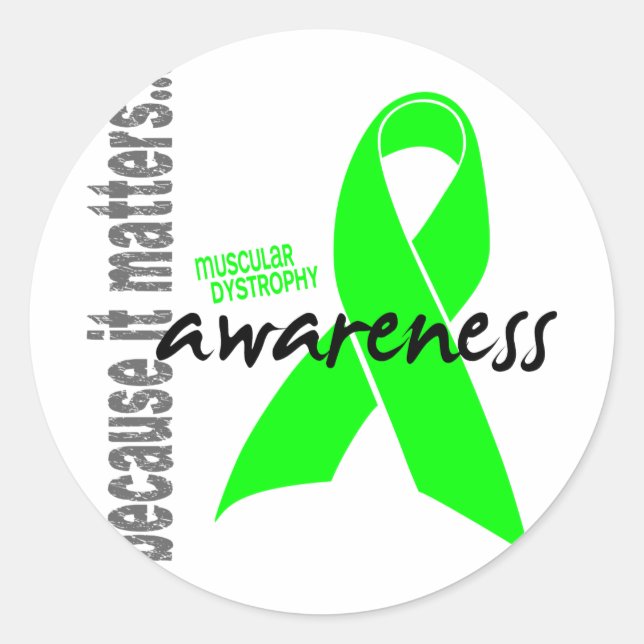 Muscular Dystrophy Awareness Classic Round Sticker (Front)