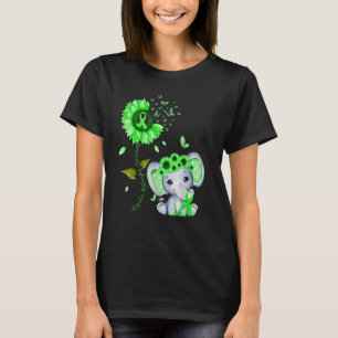 Muscular Dystrophy Awareness Green Hippie Sunflowe T-Shirt