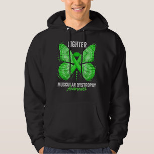 Muscular Dystrophy Awareness Month Butterfly Green Hoodie