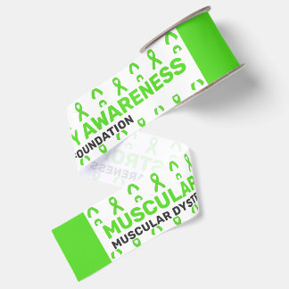 Muscular Dystrophy Awareness Pattern Ribbon Grosgrain Ribbon