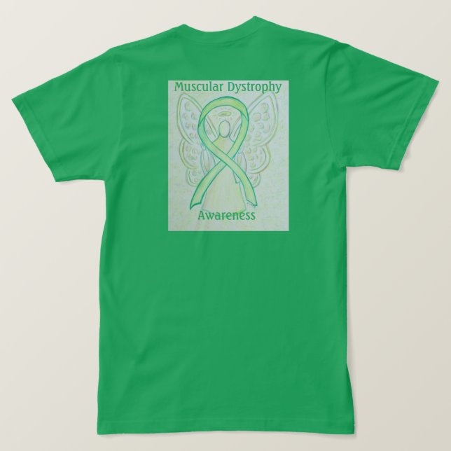 Muscular Dystrophy Awareness Ribbon Angel Tee (Design Back)