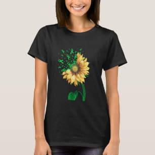 Muscular Dystrophy Awareness Sunflower Green Ribbo T-Shirt