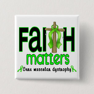 Muscular Dystrophy Faith Matters Cross 1 2 Inch Square Button