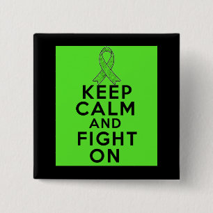 Muscular Dystrophy Keep Calm and Fight On 2 Inch Square Button