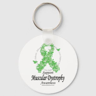 Muscular Dystrophy Ribbon of Butterflies Keychain