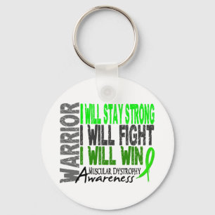 Muscular Dystrophy Warrior Keychain