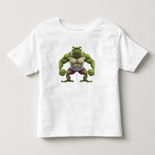 Muscular Frog, Strong Muscular Bodybuilding Frog Toddler T-shirt