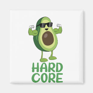 Muscular Hardcore Avocado Funny Magnet