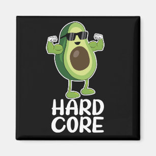 Muscular Hardcore Avocado Funny Magnet