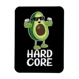 Muscular Hardcore Avocado Funny Magnet
