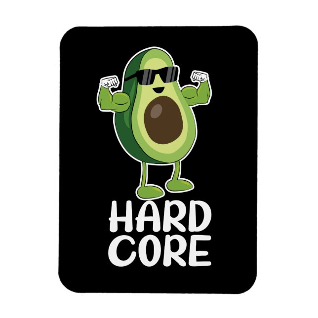 Muscular Hardcore Avocado Funny Magnet (Vertical)