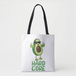 Muscular Hardcore Avocado Funny Tote Bag