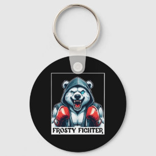 Muscular One -eyed Frosty Fighter Boxing Gloves Ei Keychain