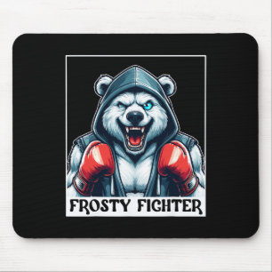 Muscular One -eyed Frosty Fighter Boxing Gloves Ei Mouse Pad