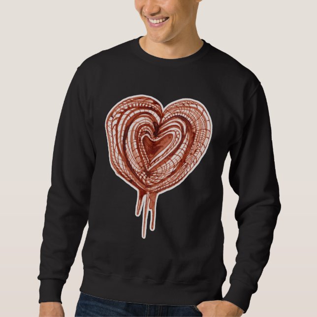 Muscular Pump (heart) drawing Sweatshirt (Front)