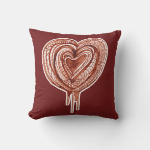 Muscular Pump (heart) drawing Throw Pillow