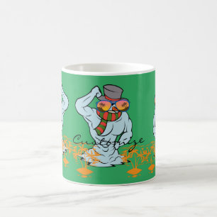Muscular Snowman Tropical Vacation Thunder_Cove T Coffee Mug