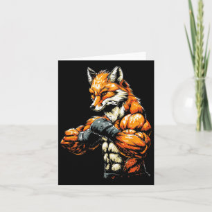 Muscular Tough-looking Fox Boxing Fox Boxing Card