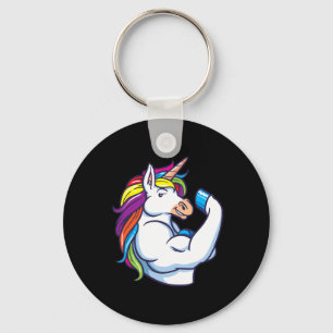 Muscular Unicorn - Funny Magical Fitness Bodybuild Keychain
