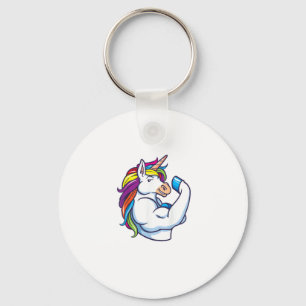 Muscular Unicorn - Funny Magical Fitness Bodybuild Keychain