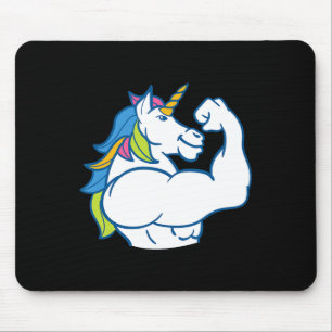 Muscular Unicorn - Funny Magical Fitness Bodybuild Mouse Pad