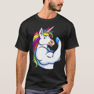 Muscular Unicorn Funny Magical Fitness Bodybuilder T-Shirt