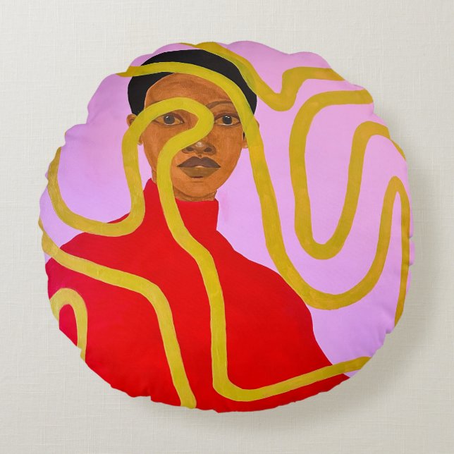 Muse #1 round pillow (Front)