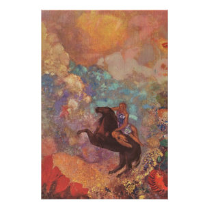 Muse auf Pegasus (Redon 1900) Poster