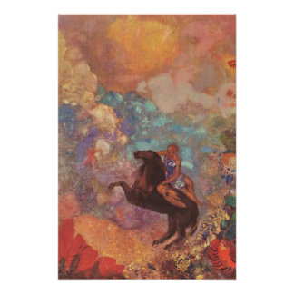Muse auf Pegasus (Redon 1900) Poster