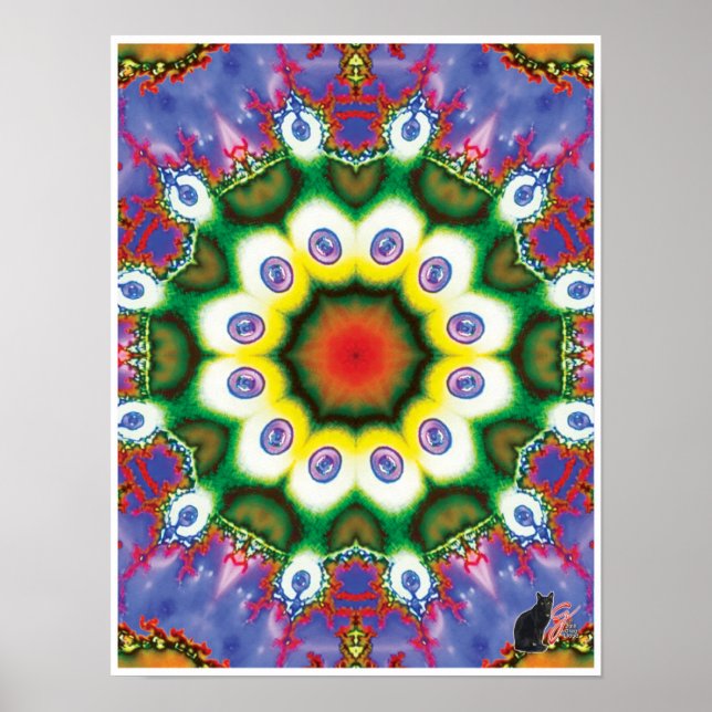 Muse Kinetic Collage Kaleidoscope Poster (Devant)