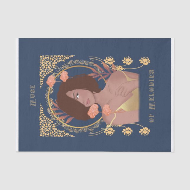 Muse of Melodies decoupage Tissue Paper (Front)