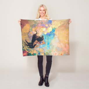 Muse on Pegasus, Redon Fleece Blanket