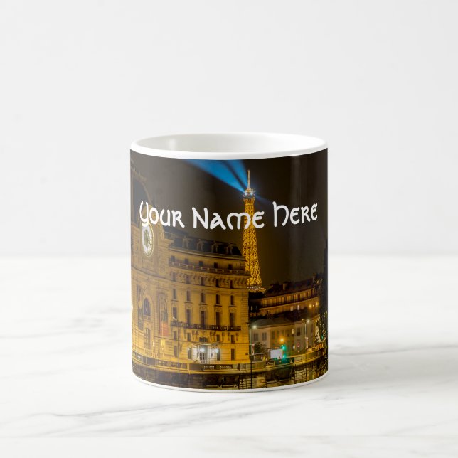 Musée d'Orsay in Paris at night Coffee Mug (Center)