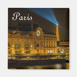 Musée d'Orsay in Paris at night Magnet