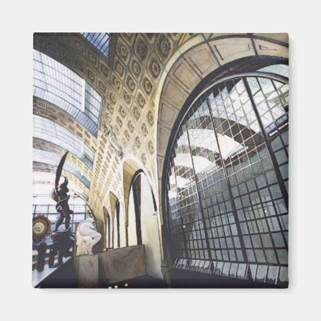 "Musee d'Orsay" Paris Museum Watercolor Magnet (Front)