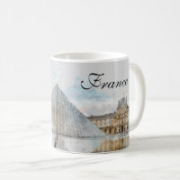 Musée du Louvre Café Mug - Vintage Paris France