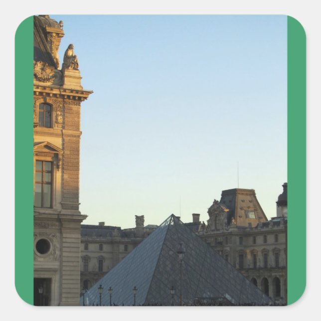 Musee du Louvre Square Sticker (Front)
